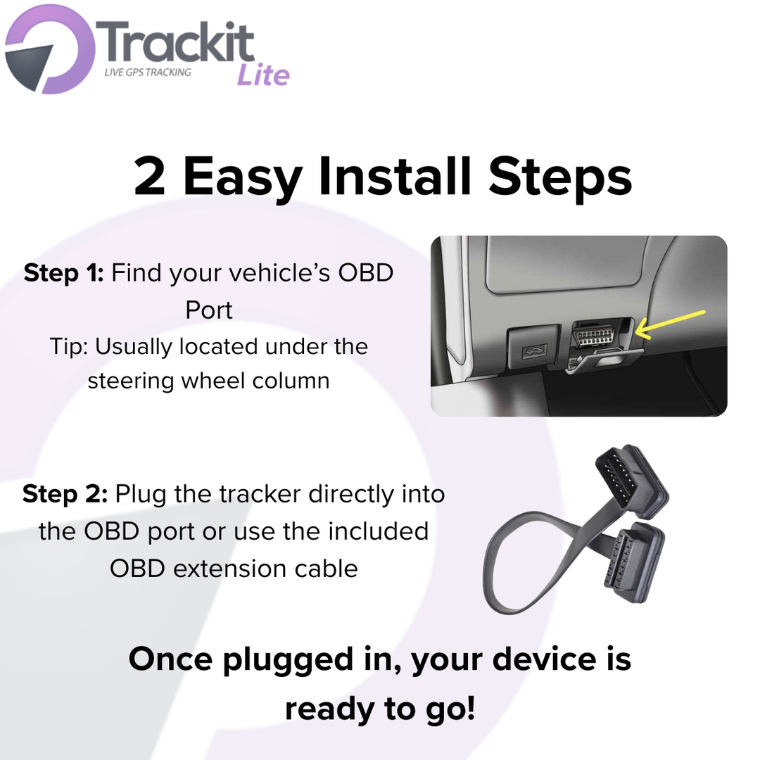 OBD 4G GPS Plug-and-Play Vehicle Tracker - Trackit-Lite